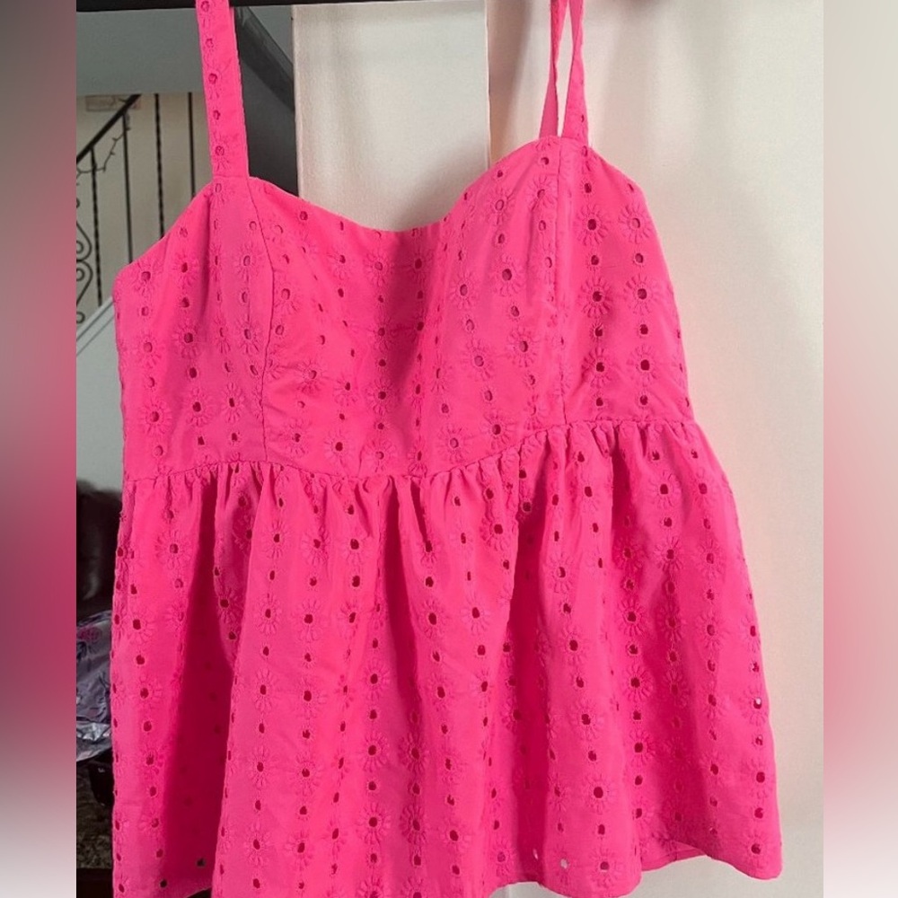 Lilly Pulitzer Pink Eyelet Tank Top